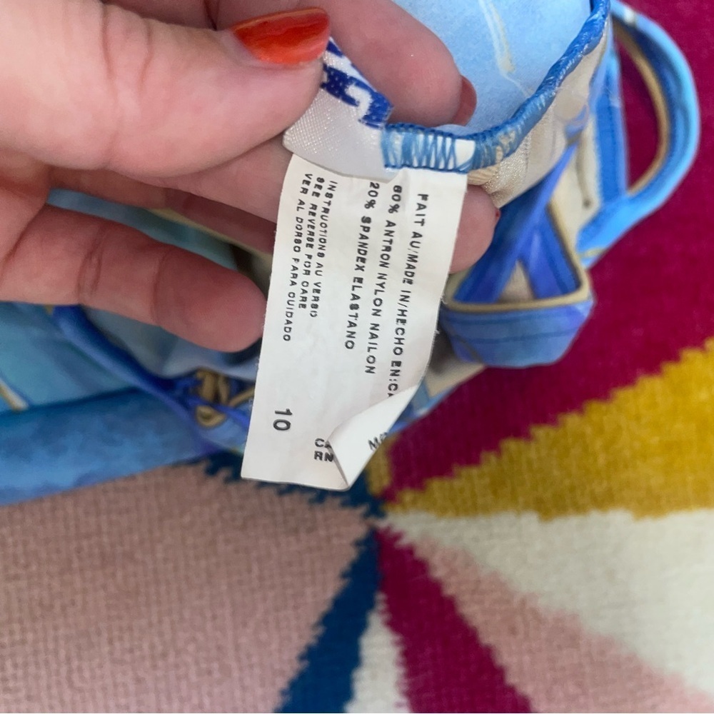 Christina Vintage One Piece Blue Swimsuit Small - Picture 7 of 7